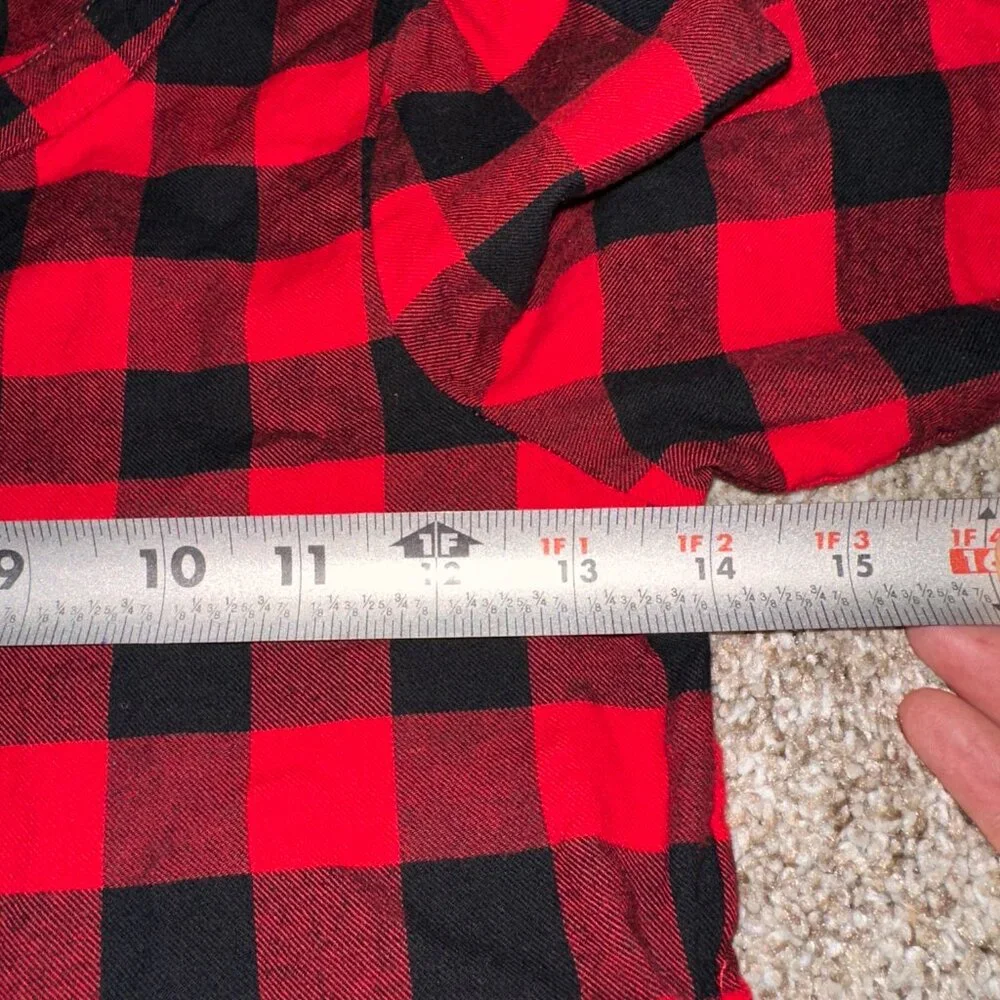 GAP KIDS red and black buffalo check button front DRESS size S 6/7